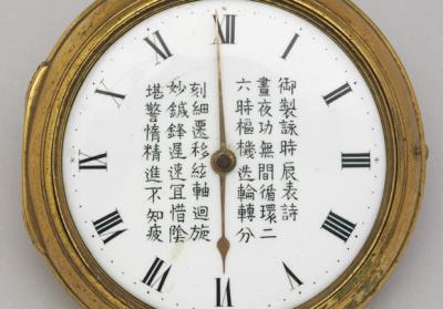 图片[2]-Gilt copper pocket watch with literary inscriptions. Jiaqing reign (1796-1820), Qing dyasty.-China Archive